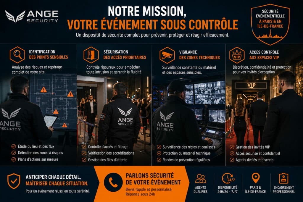 Entreprise de sécurité évènementielle à Paris