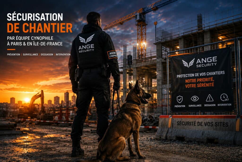 Chien de défense pour la surveillance des chantiers à Paris